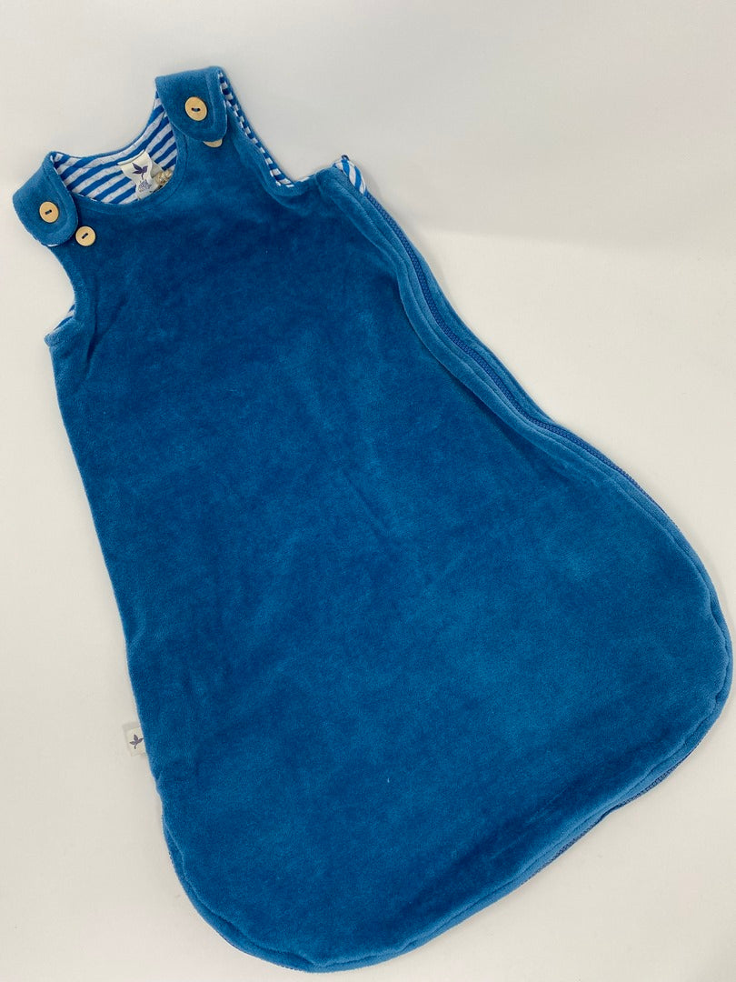 Leela Cotton Nicky Schlafsack Ärmellos - Saphirblau - reine 100% BIO Baumwolle
