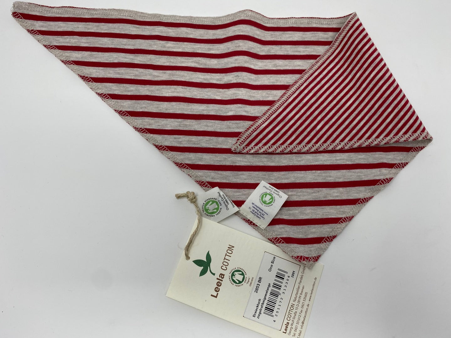 Leela Cotton Dreieck Wende Halstuch Tuch Dreicktuch Lätzchen Blau 100% Bio Baumwolle