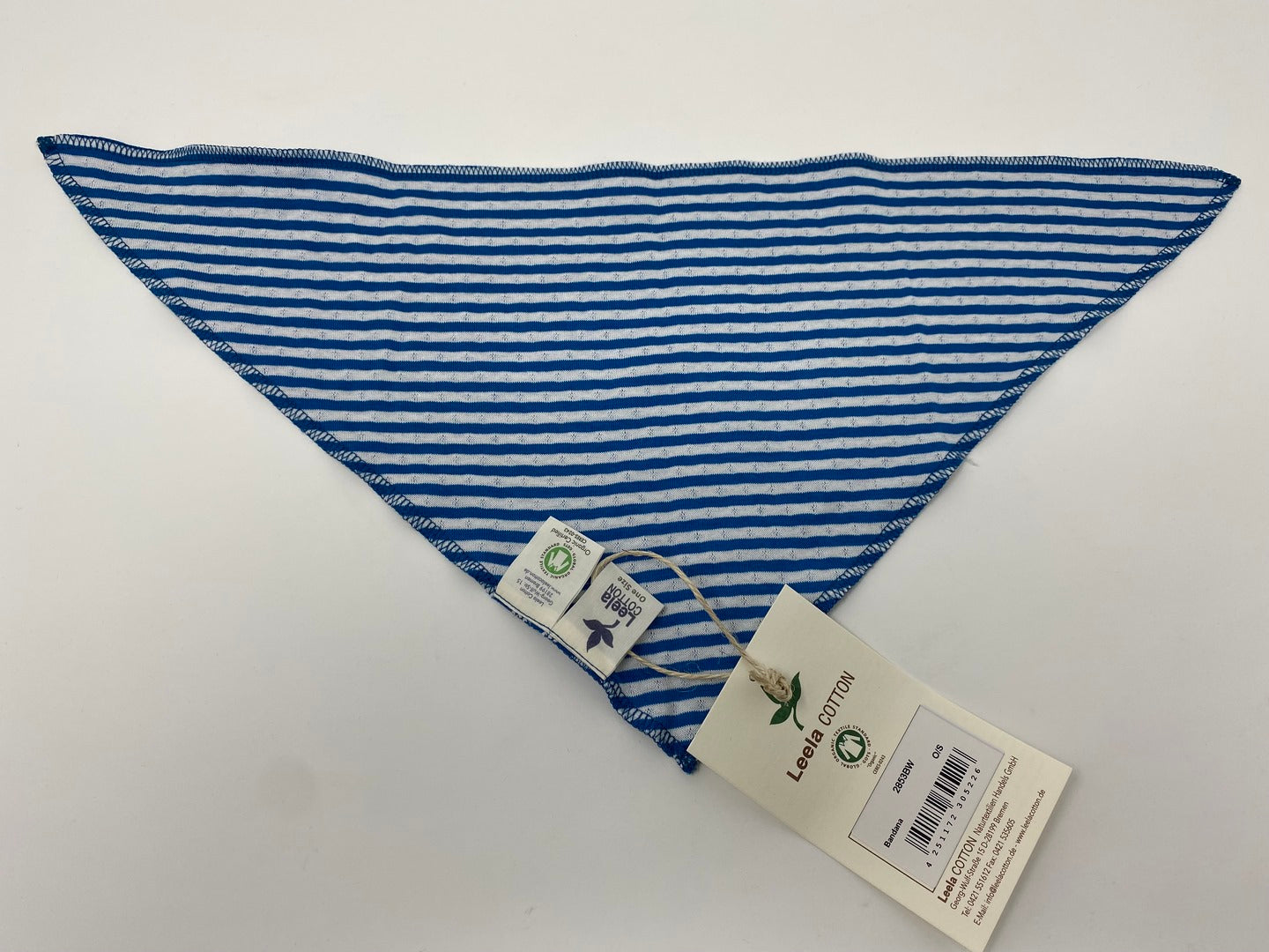 Leela Cotton Dreieck Wende Halstuch Tuch Dreicktuch Lätzchen Blau 100% Bio Baumwolle