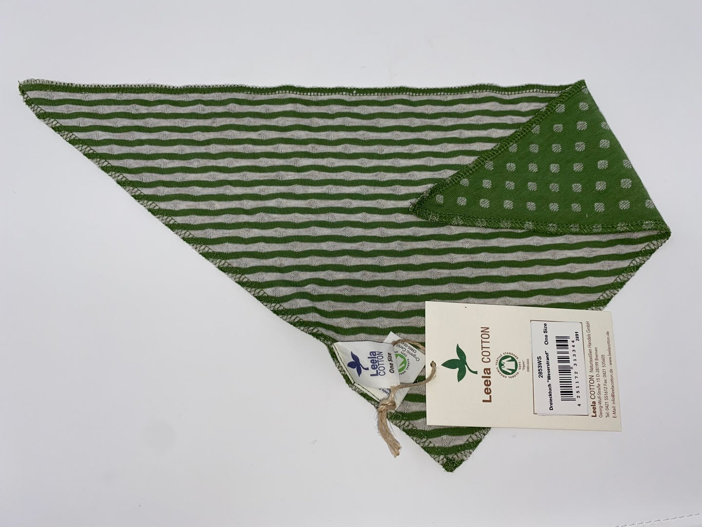 Leela Cotton Dreieck Wende Halstuch Tuch Dreicktuch Lätzchen Blau 100% Bio Baumwolle