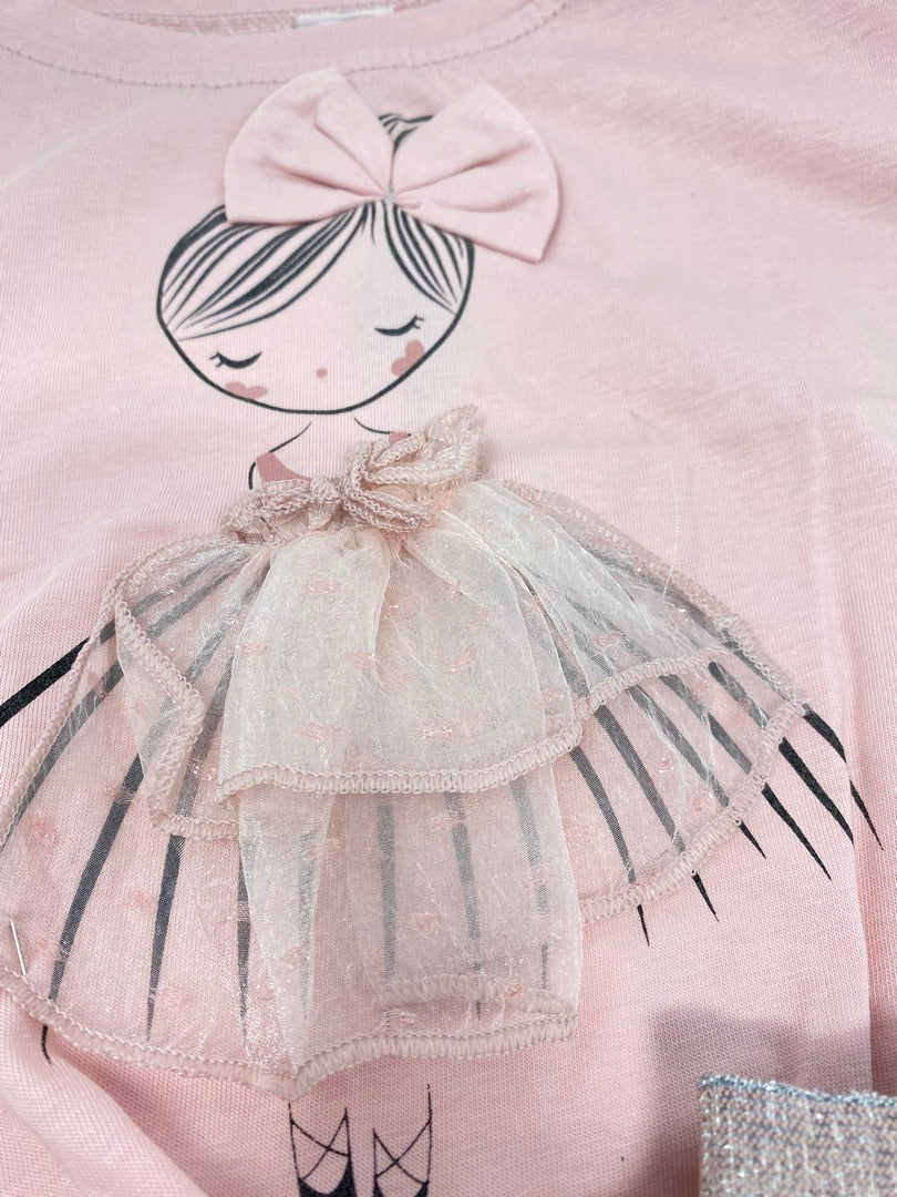 Mädchen Sommer Zweiteiler mit Tüllrock