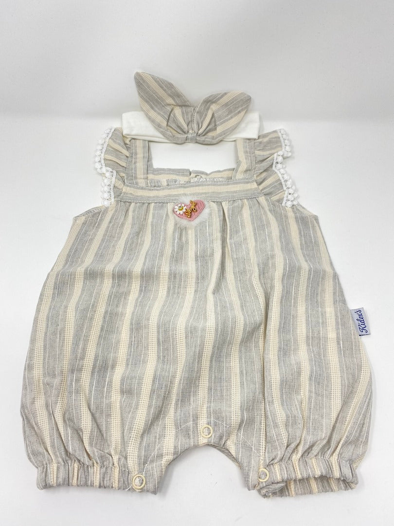 Baby Set Jumpsuit & Haarband Khaki/Beige