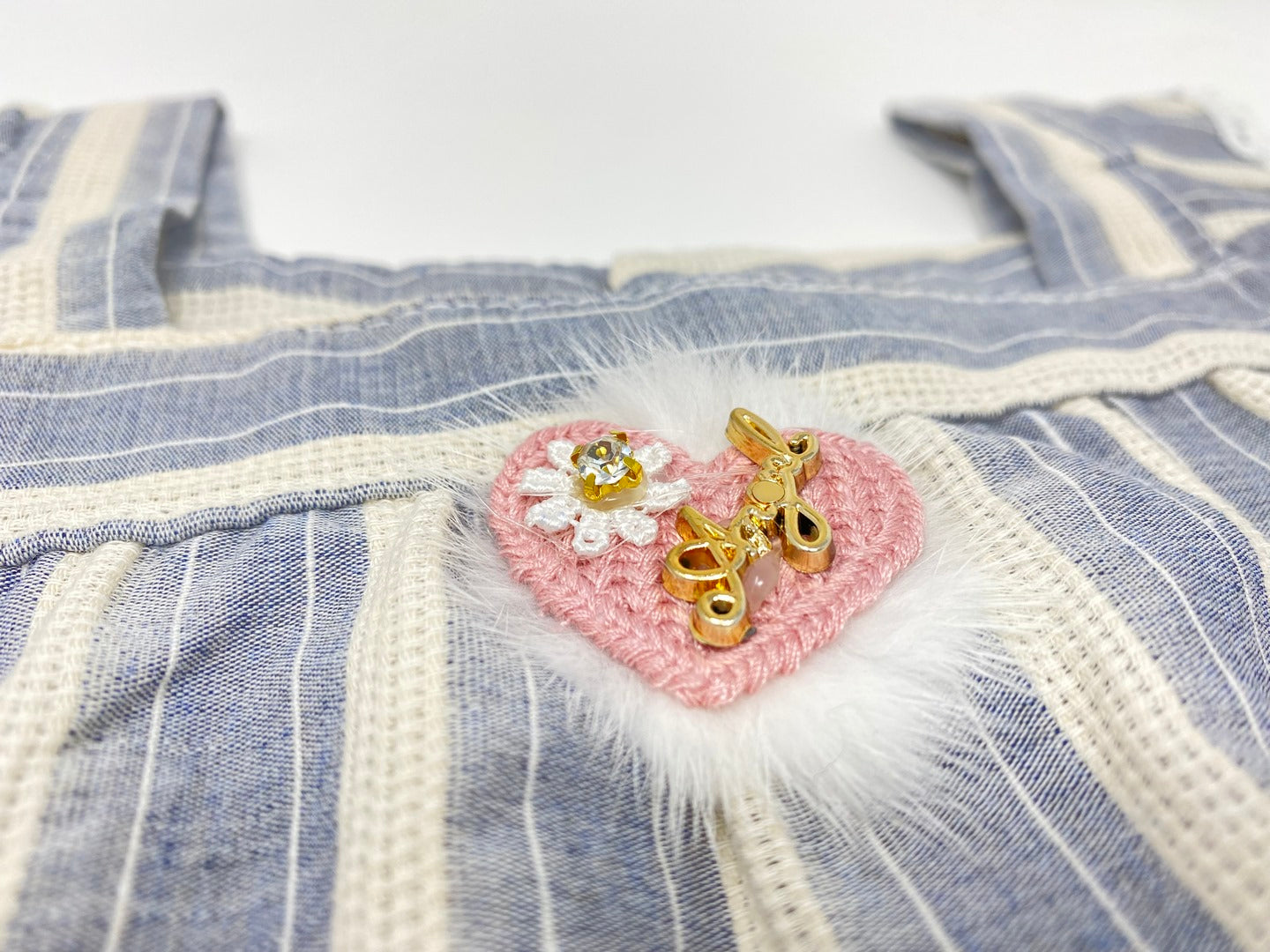 Baby Set Jumpsuit & Haarband Blau/Beige