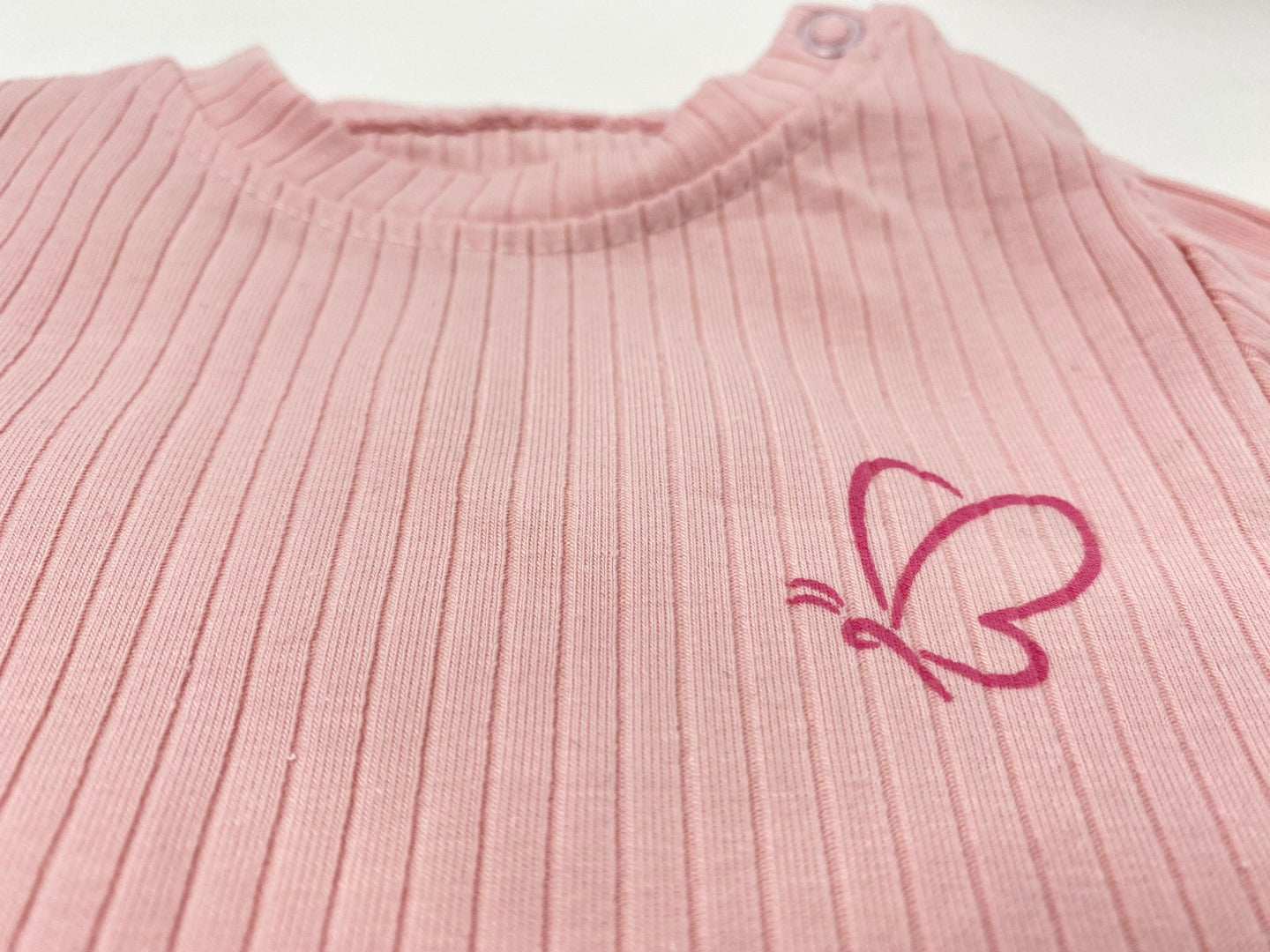 Baby Set 3 Teilig für Neugeborene Strampel Hose Oberteil Mütze Mützchen gerippt Mädchen rosa Teddy Bär
