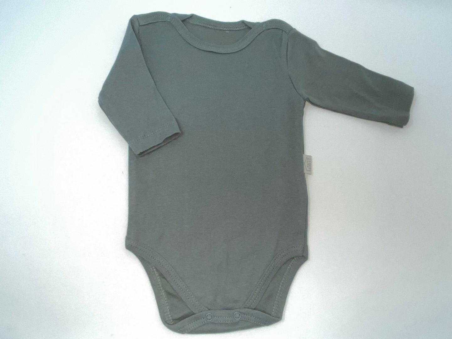 Baby Langarm Body Khaki Jungen aus Baumwolle
