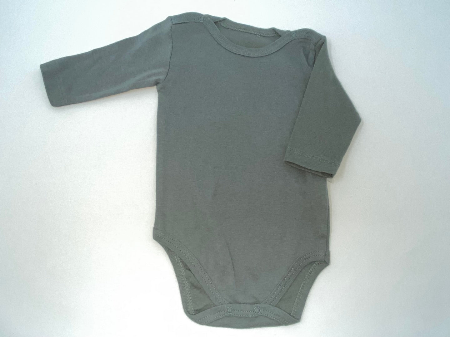 Baby Langarm Body Khaki Jungen aus Baumwolle