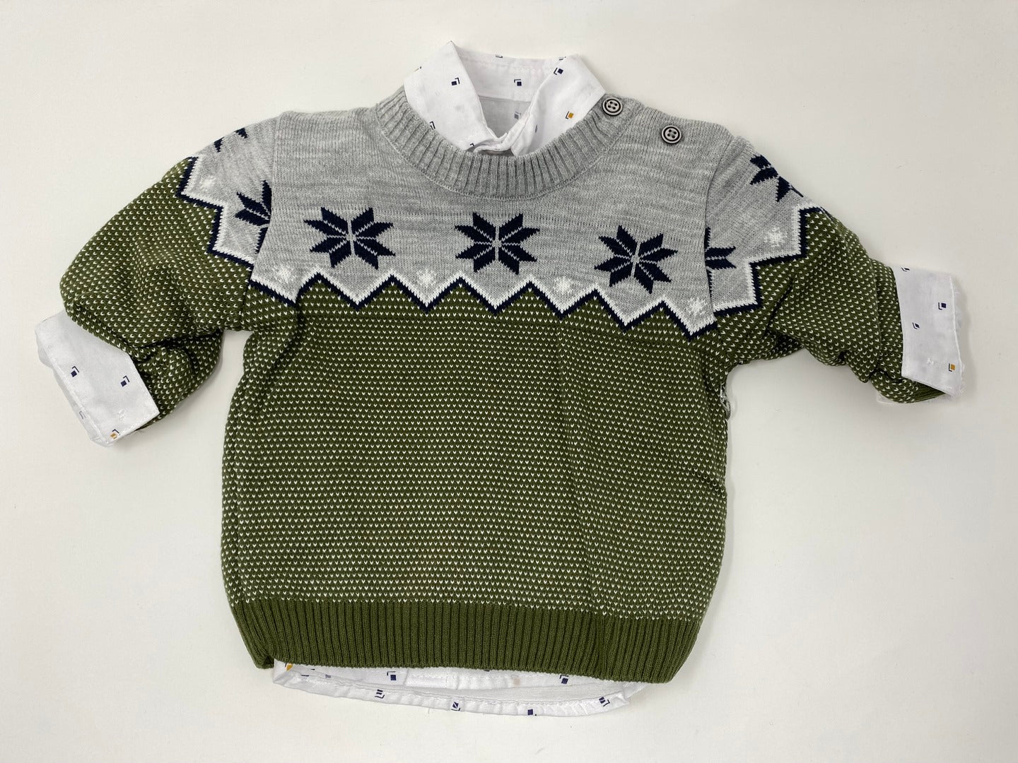 Kinder Set 3 Teilig Hose & Hemd & Pullover Strickpullover Jungen
