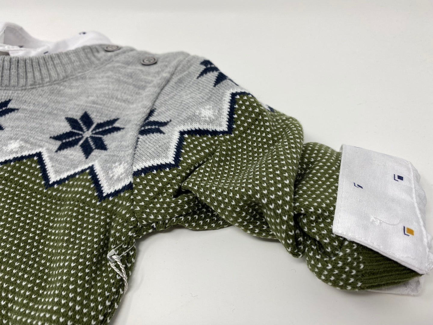 Kinder Set 3 Teilig Hose & Hemd & Pullover Strickpullover Jungen
