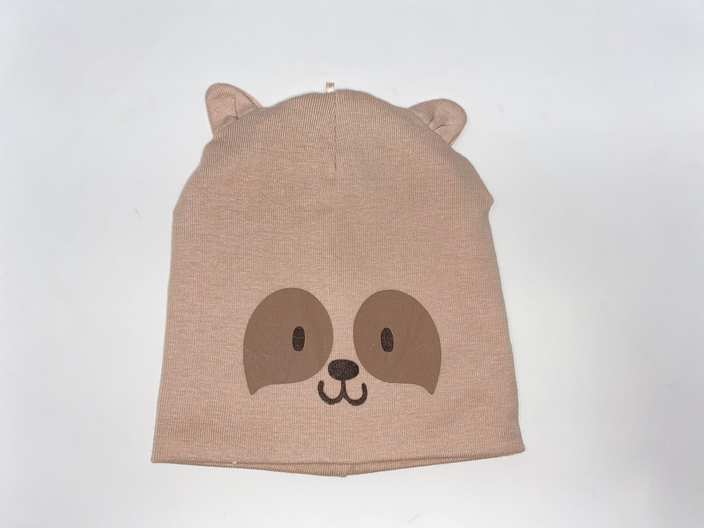 2 x Baby Ohren Mütze Jersey Motive Teddy & Tiere im Wald 100% Baumwolle