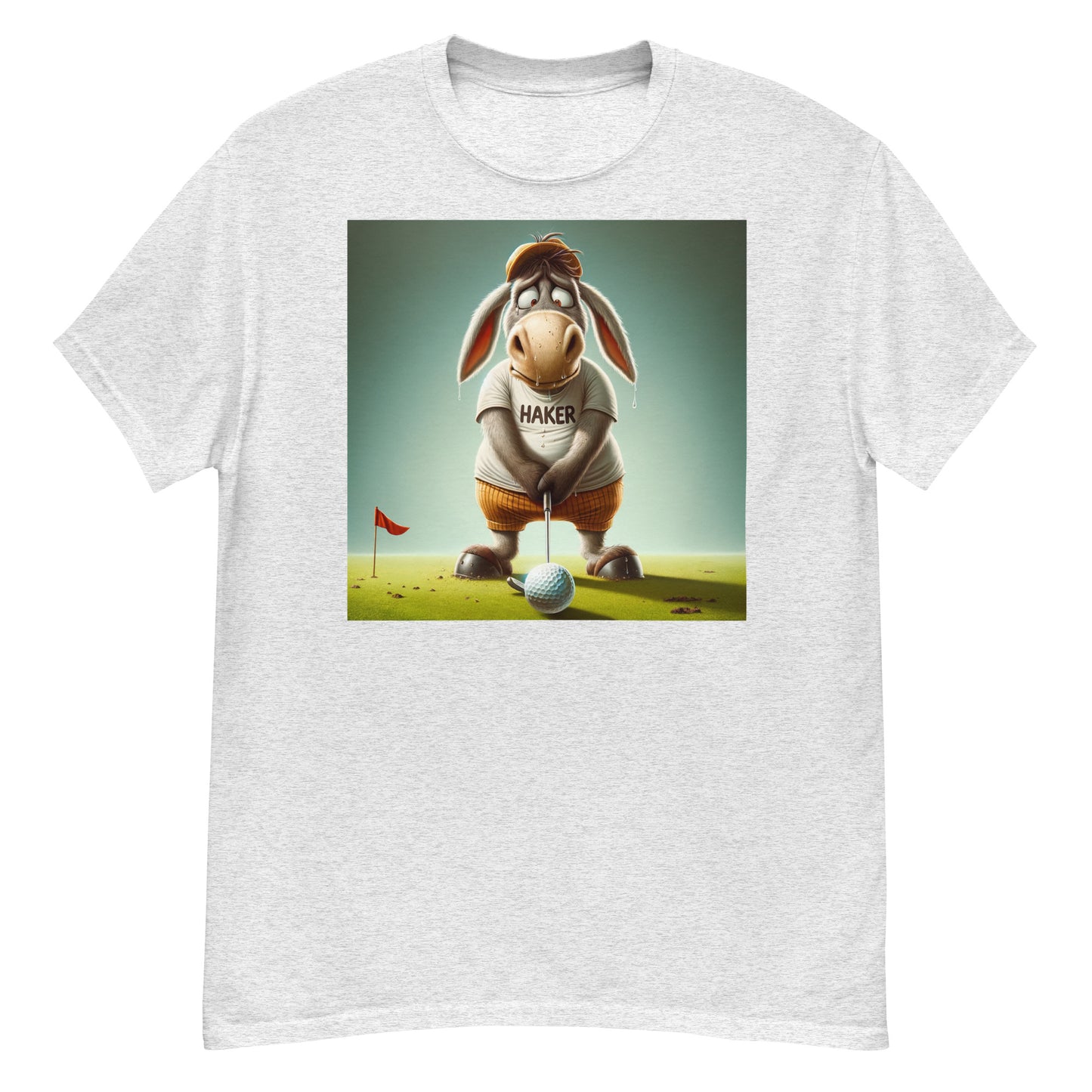 Klassisches Herren-T-Shirt - Golfer Esel