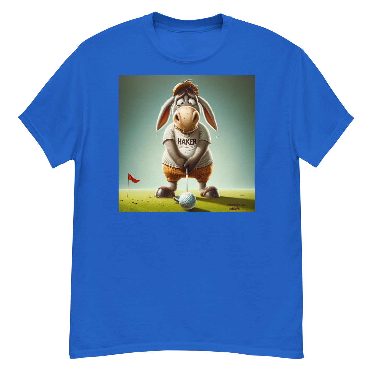 Klassisches Herren-T-Shirt - Golfer Esel