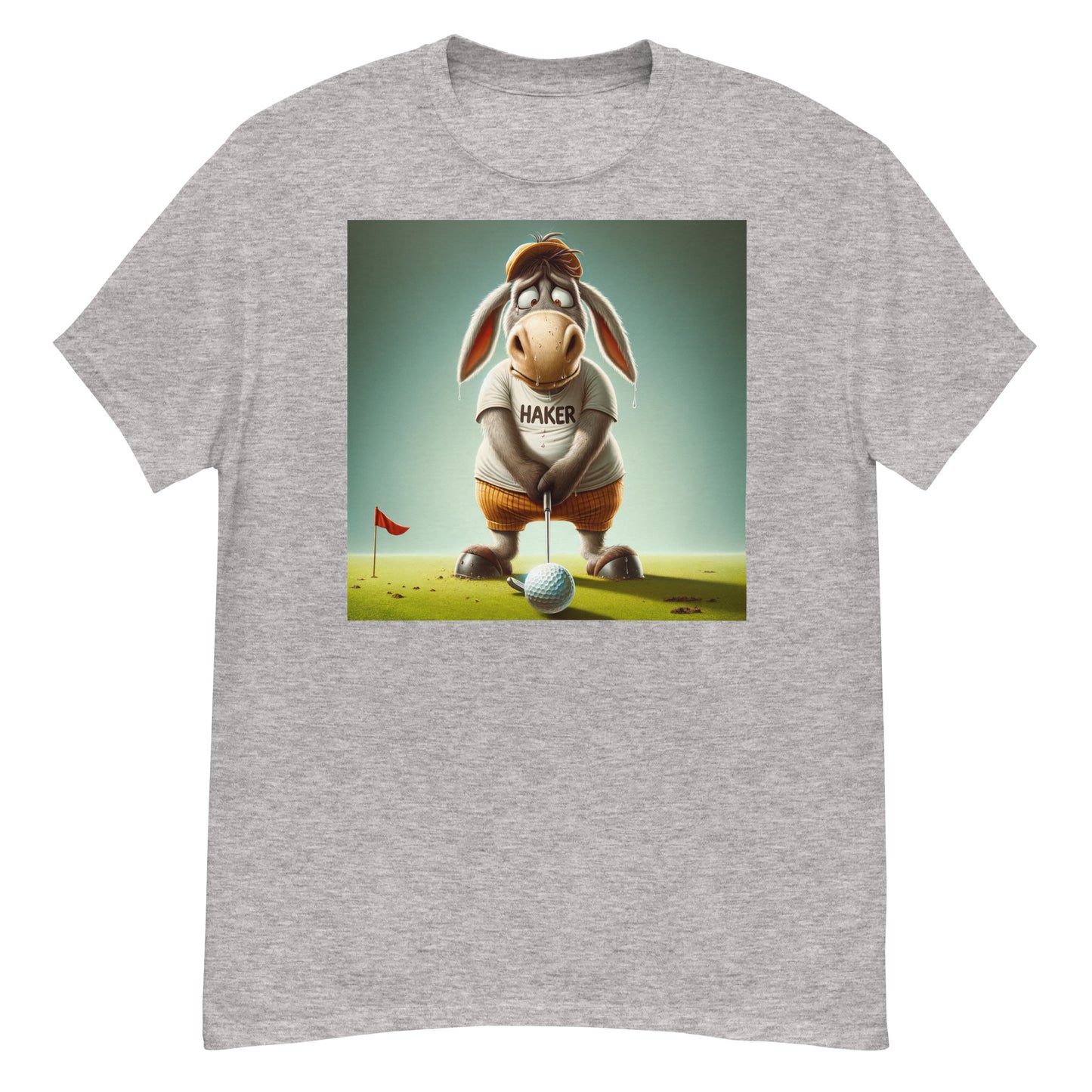 Klassisches Herren-T-Shirt - Golfer Esel