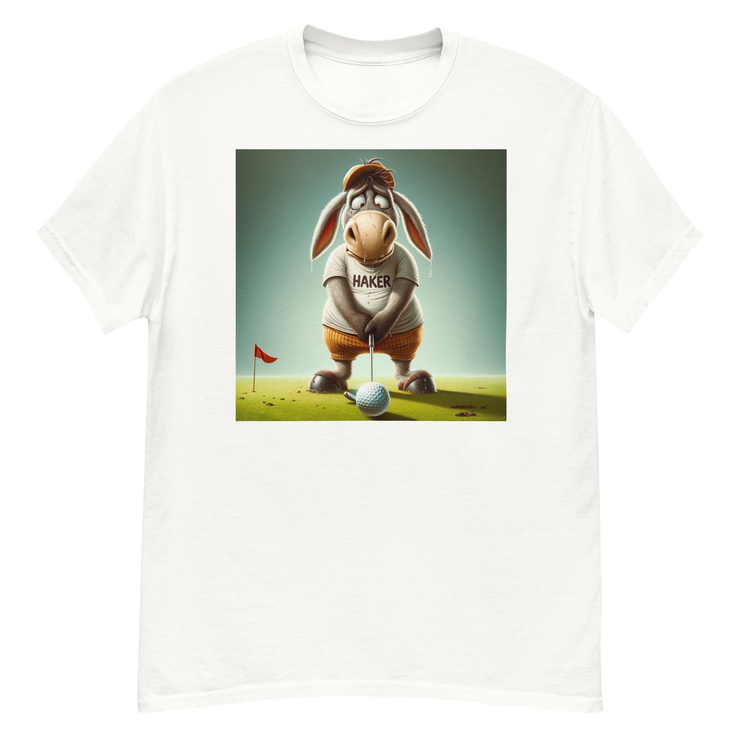 Klassisches Herren-T-Shirt - Golfer Esel