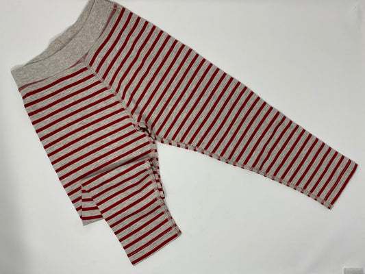 Leela Cotton Baby / Kinder Wende Leggins Sweat Hose - rot - reine 100 % Bio Baumwolle