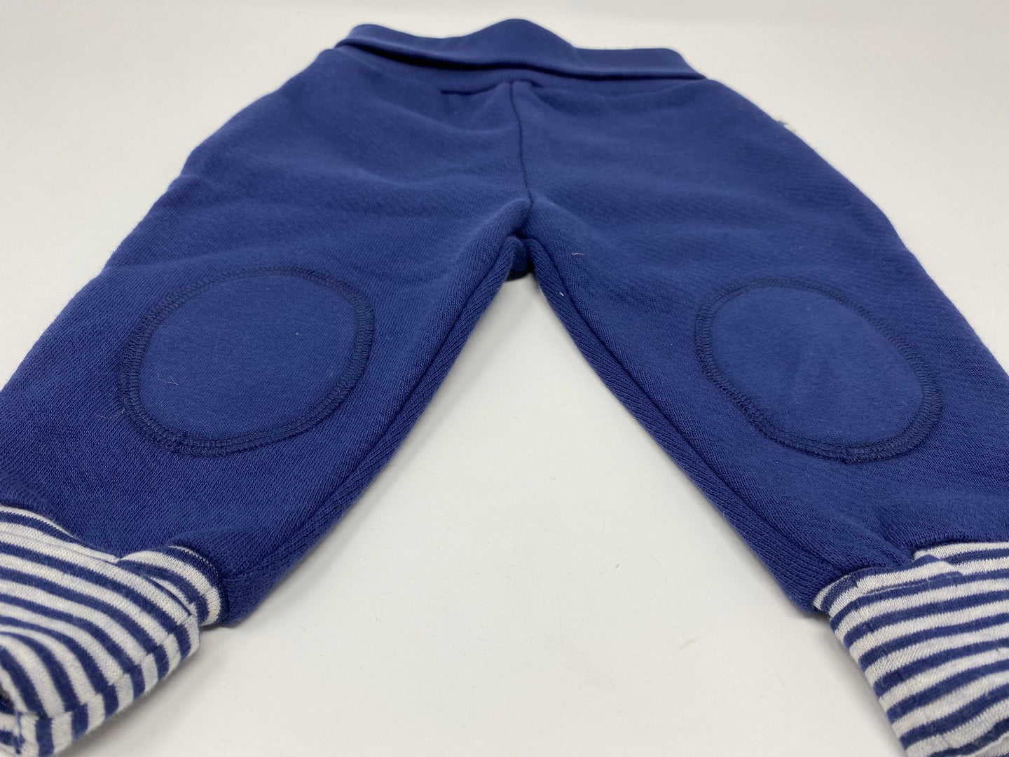 Leela Cotton Baby / Kinder Sweat Hose Pumphose Marineblau reine 100 % Bio Baumwolle