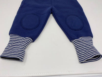 Leela Cotton Baby / Kinder Sweat Hose Pumphose Marineblau reine 100 % Bio Baumwolle