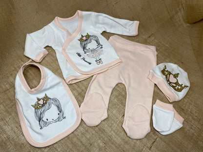 Baby Set 5 Teilig für Neugeborene Prinzessin