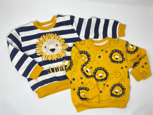 Jungs Baby / Kinder Sweat Shirt Pullover Löwen Lion Langarm