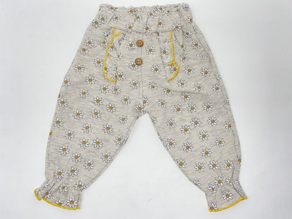 Baby Sweat Hose Wohlfühlhose Mädchen Blümchen Gelb