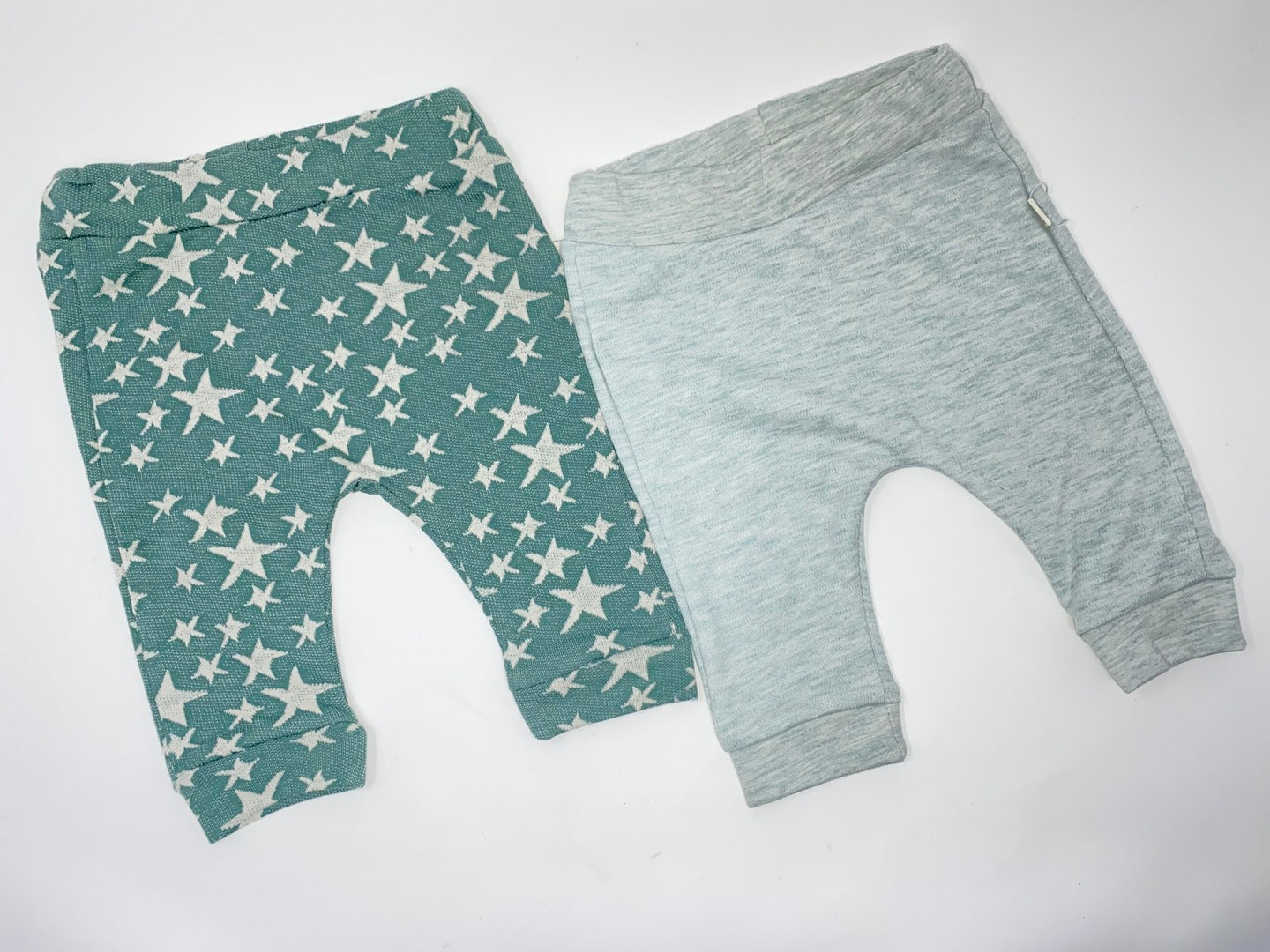 Baby Sweat Hose Wohlfühlhose Jungen 2 er Pack Mint / Grün meliert