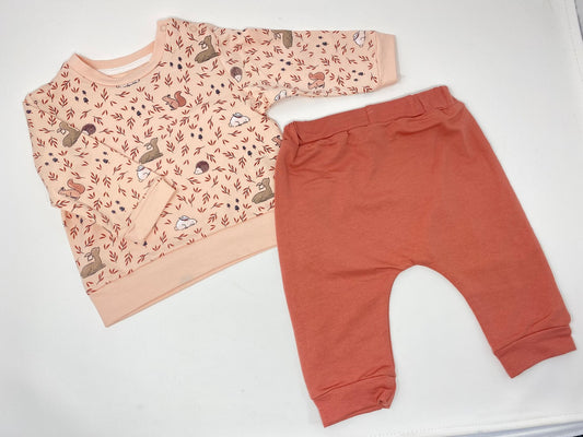 Baby Set Pyjama Hose & Sweat Shirt 2 Teilig Mädchen